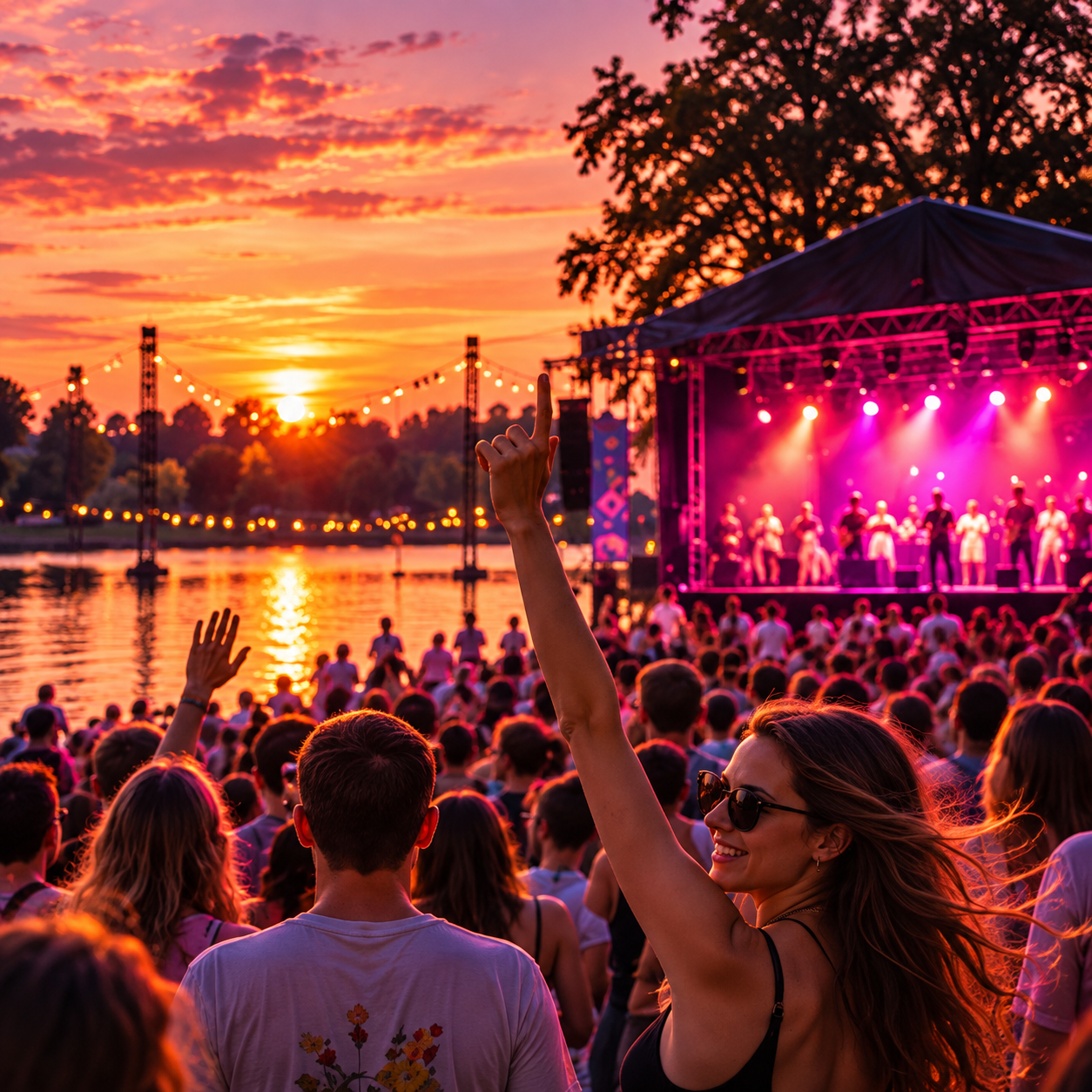 Festivalstimmung am See – KI-Platzhalter